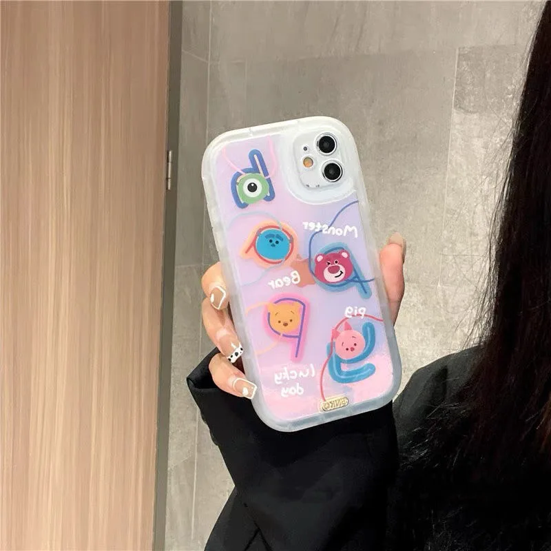 

disney laser winnie the pooh Phone Cases For iPhone 12 11 Pro Max XR XS MAX 8 X 7 SE 2020 Back Cover