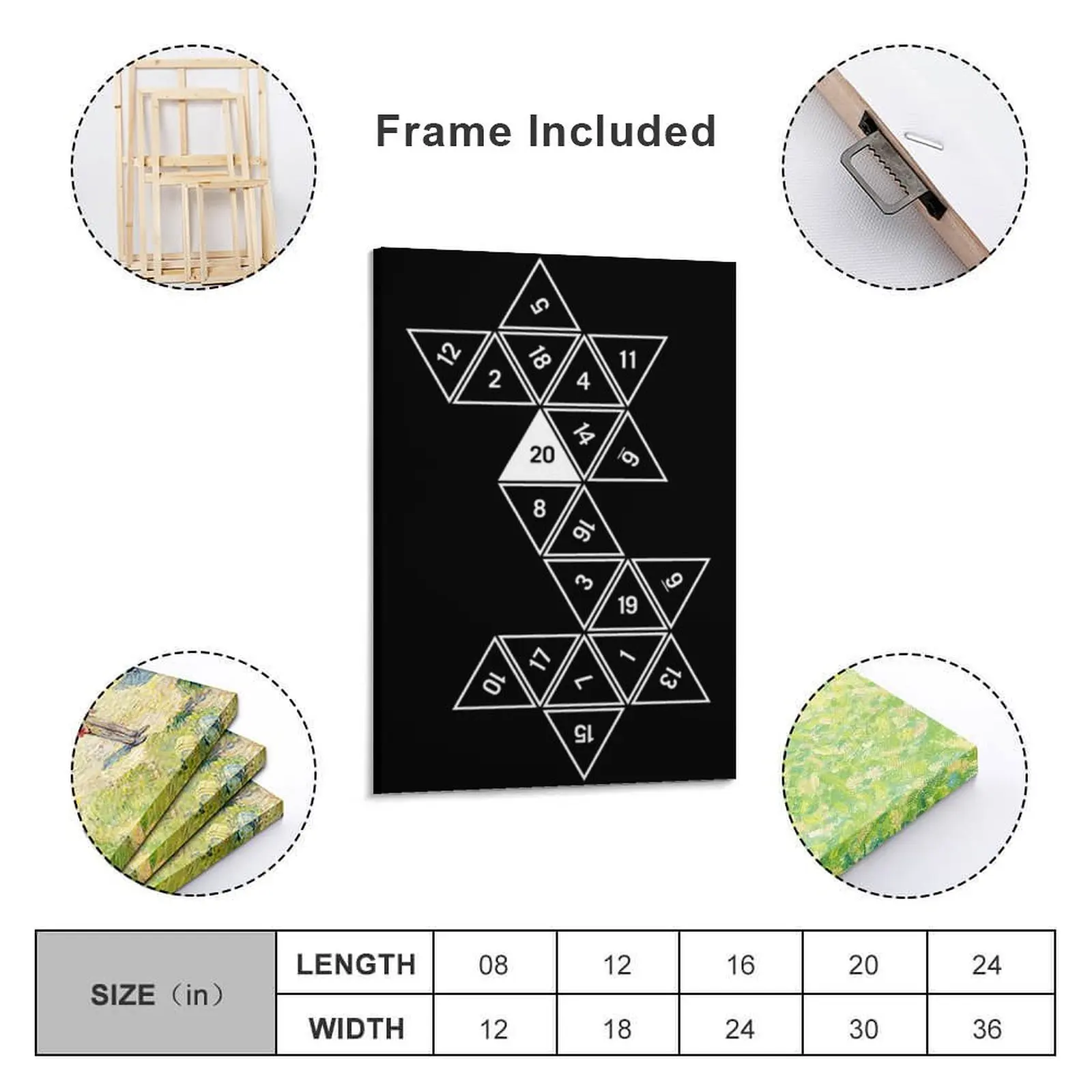Развернутый D20 Холст Картина аниме постеры картины Настенный декор Украшение