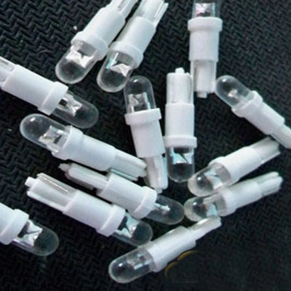 10 шт. T5 клиновидный W2 1 светодиод W5W фонарь Стайлинг автомобиля Приборная панель