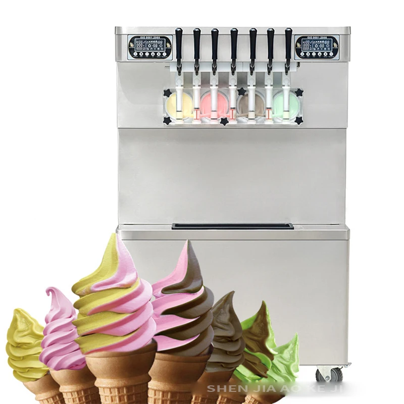 

ICM-395 Soft Ice Cream Machine Seven flavors, transparent, 4-cylinder refrigeration, 60-65L/H, large output, 3.8KW