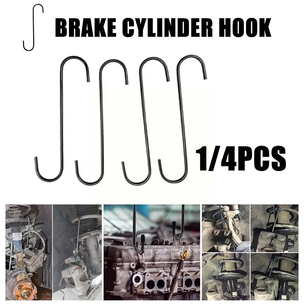 

4pcs Brake Caliper Hooks Automotive Repair Tool S Shape Suspension Disc Service Caliper Hook Hanger Brake B9D7