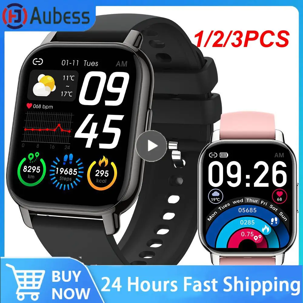 

Смарт-часы мужские водонепроницаемые с пульсометром, 1/2/3 шт.