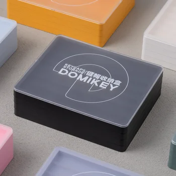 Domikey 키캡 박스 키캡 보관 컬렉션, 체리 프로필 키캡 세트, 주식 화이트 블랙, 4 레이어