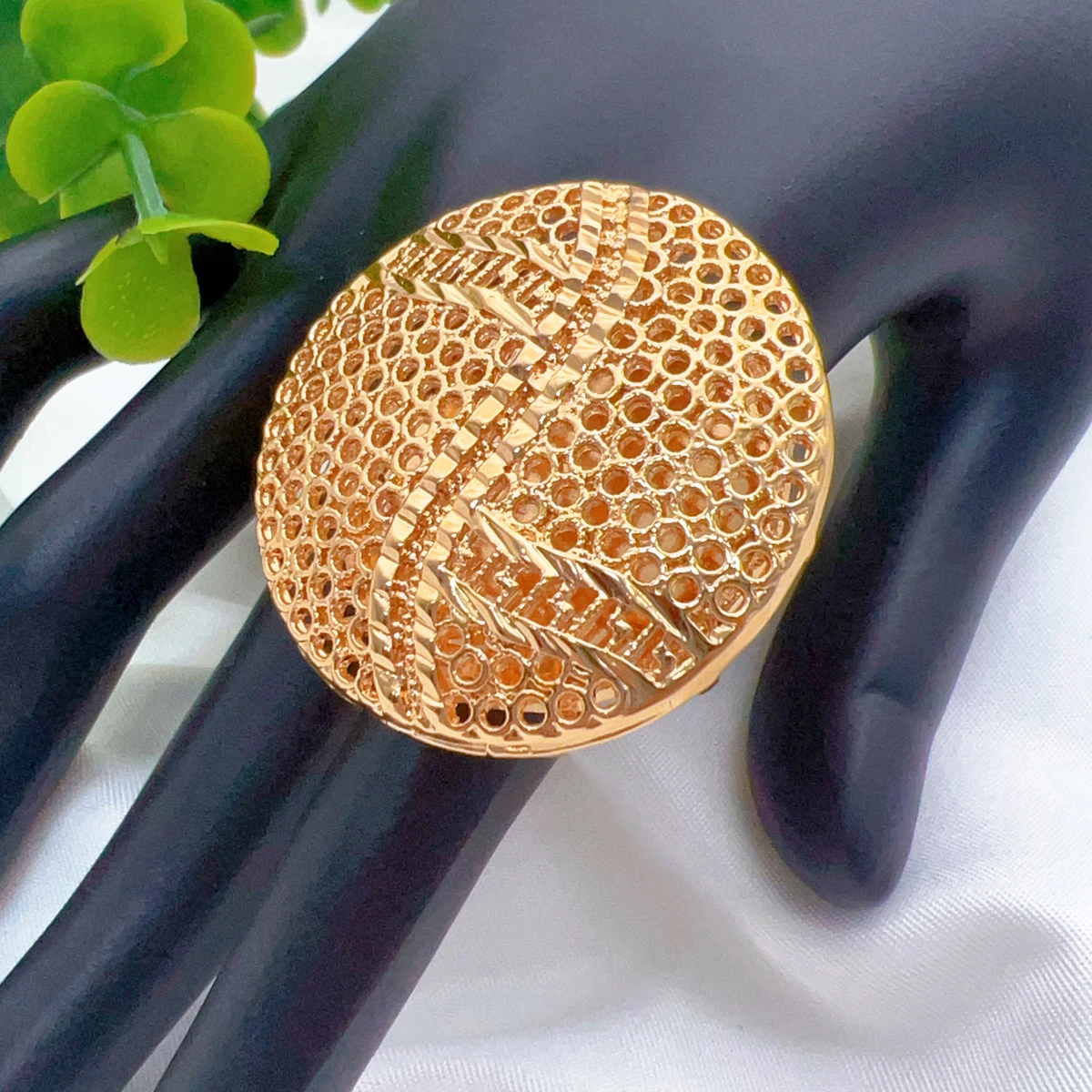 XUHUANG африканские ювелирные изделия золотого цвета большие женские кольца Дубай