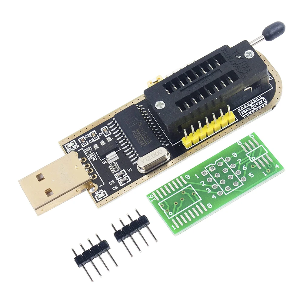 Оригинальный модуль USB программатора CH341A 24 25 серия EEPROM флеш-BIOS + зажим SOIC8 SOP8 для