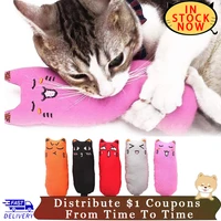 catnip toy plush pet accessories sound cats products for pets cute cat toys for kitten teeth grinding cat plush thumb pillow