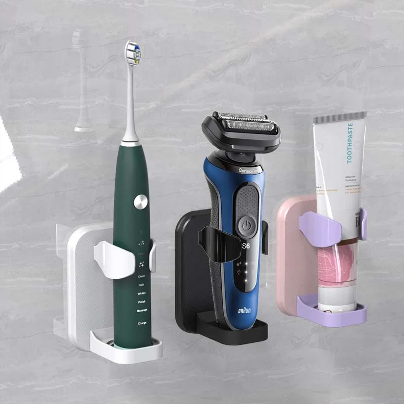 

Household Electric Razor Razor Hanger Seamless Toothbrush Holder Rack Space-Saving Storage Rack Bathroom Accessories