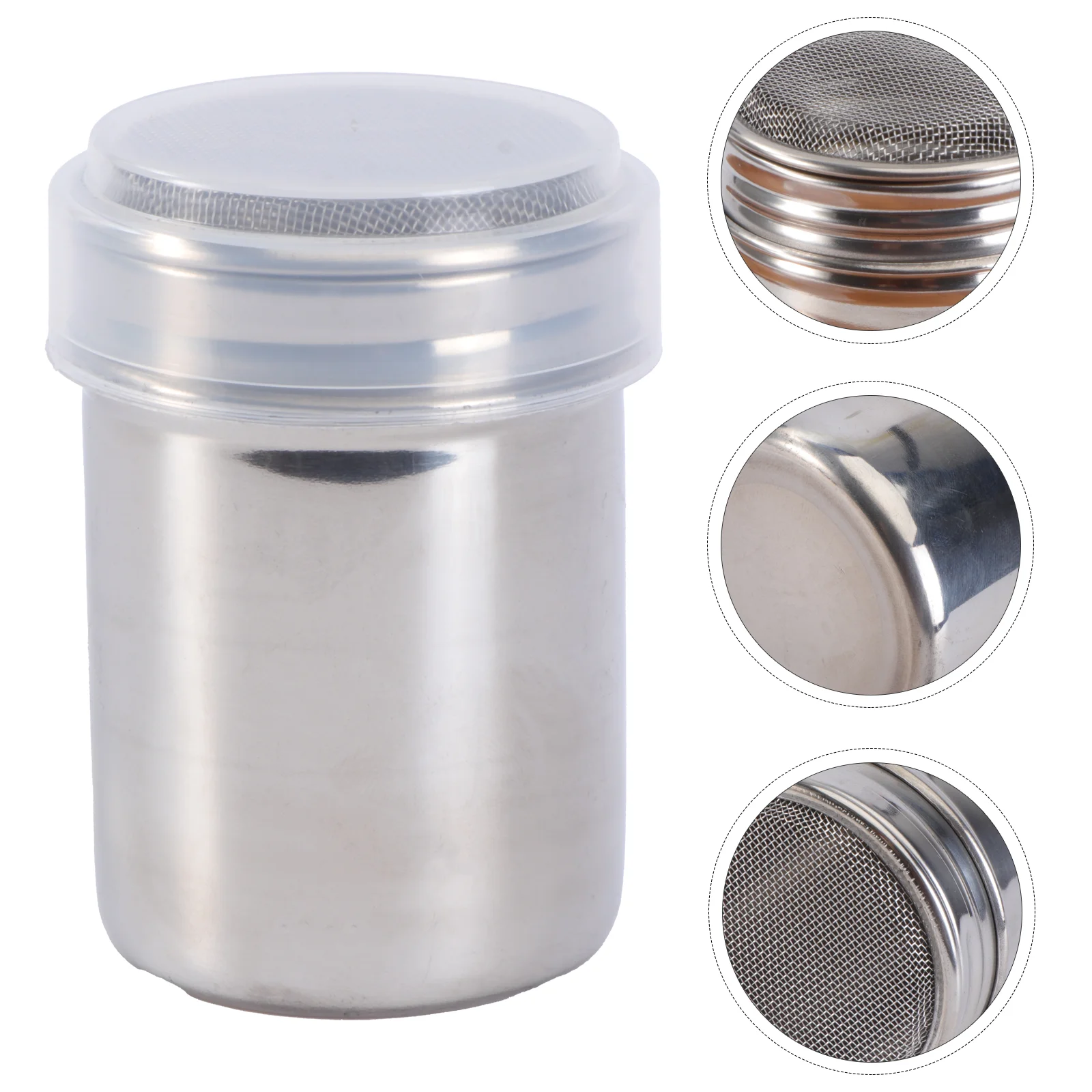 

Shaker Bottle Shakers Cocoa Sugar Dredges Stainless Steel Seasoning Mesh Sifter Coffee Fine Flour Jars Chocolate Icing Cinnamon