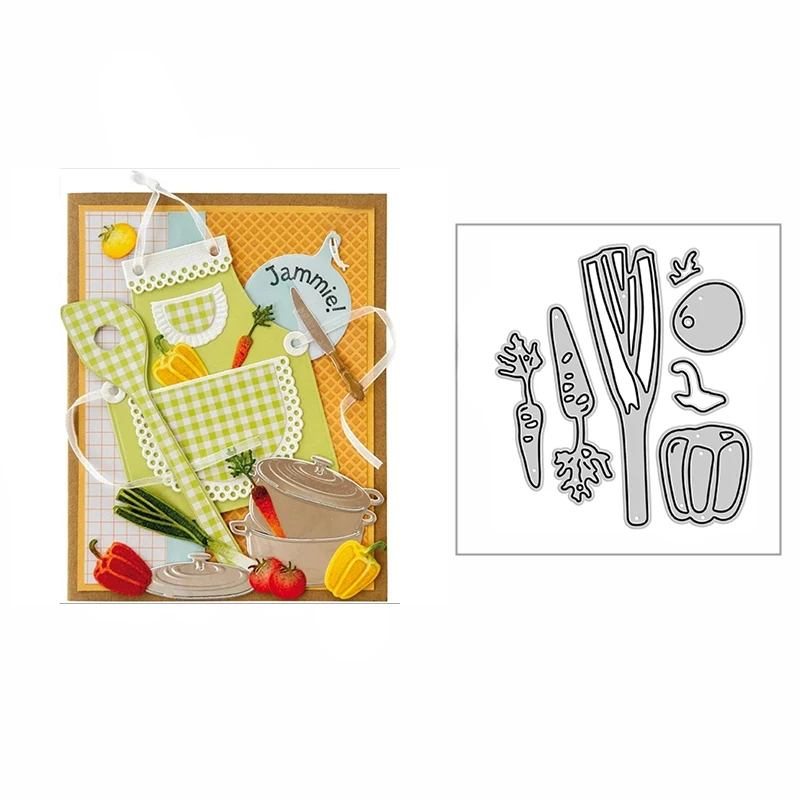 

New 2022 A Group Of Vegetables Metal Cutting Dies For DIY Scrapbooking and Card Making Embossing Craft Decorative No Stamps