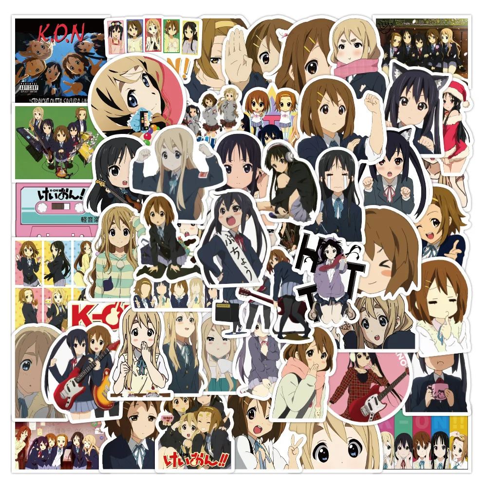 

10/30/50 шт. модные аниме мультфильмы Hirasawa Yui граффити чашка-Шлем водонепроницаемые DIY Внутренние художественные украшения детские игрушки оптом