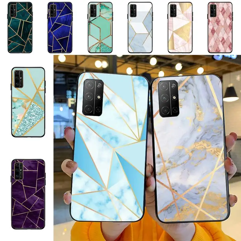 

Geometric Marble Phone Case For Huawei Honor 10Lite 10i 20 8x 10 Funda for Honor9lite 9xpro Coque