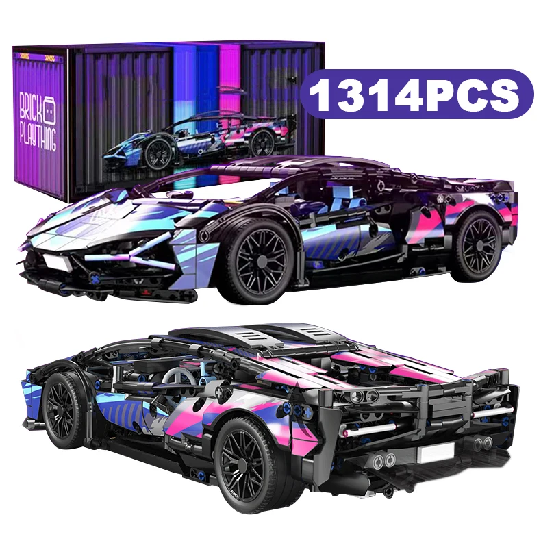 Конструктор «ламборгинизированный», черный/фиолетовый цвет