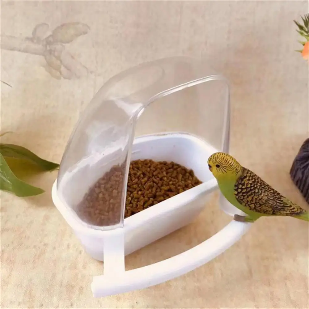 

2023 Bird Supplies Bird Cage Feeder Parrot Birds Water Hanging Bowl Parakeet Feeder Box Pet Cage Plastic Food Container