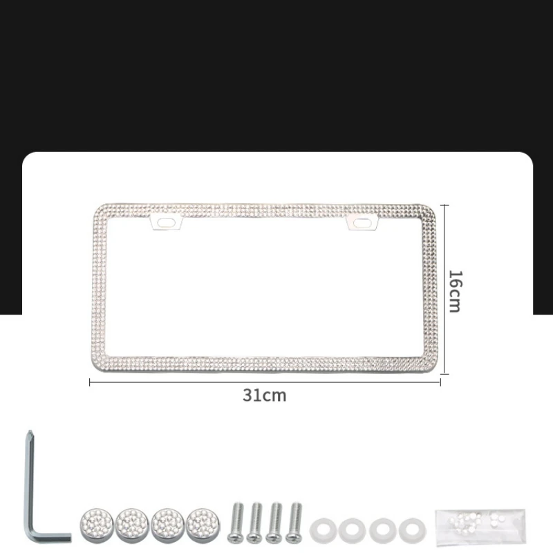 3 цвета для американской модели рамки номерного знака Bling Crystal Женский держатель