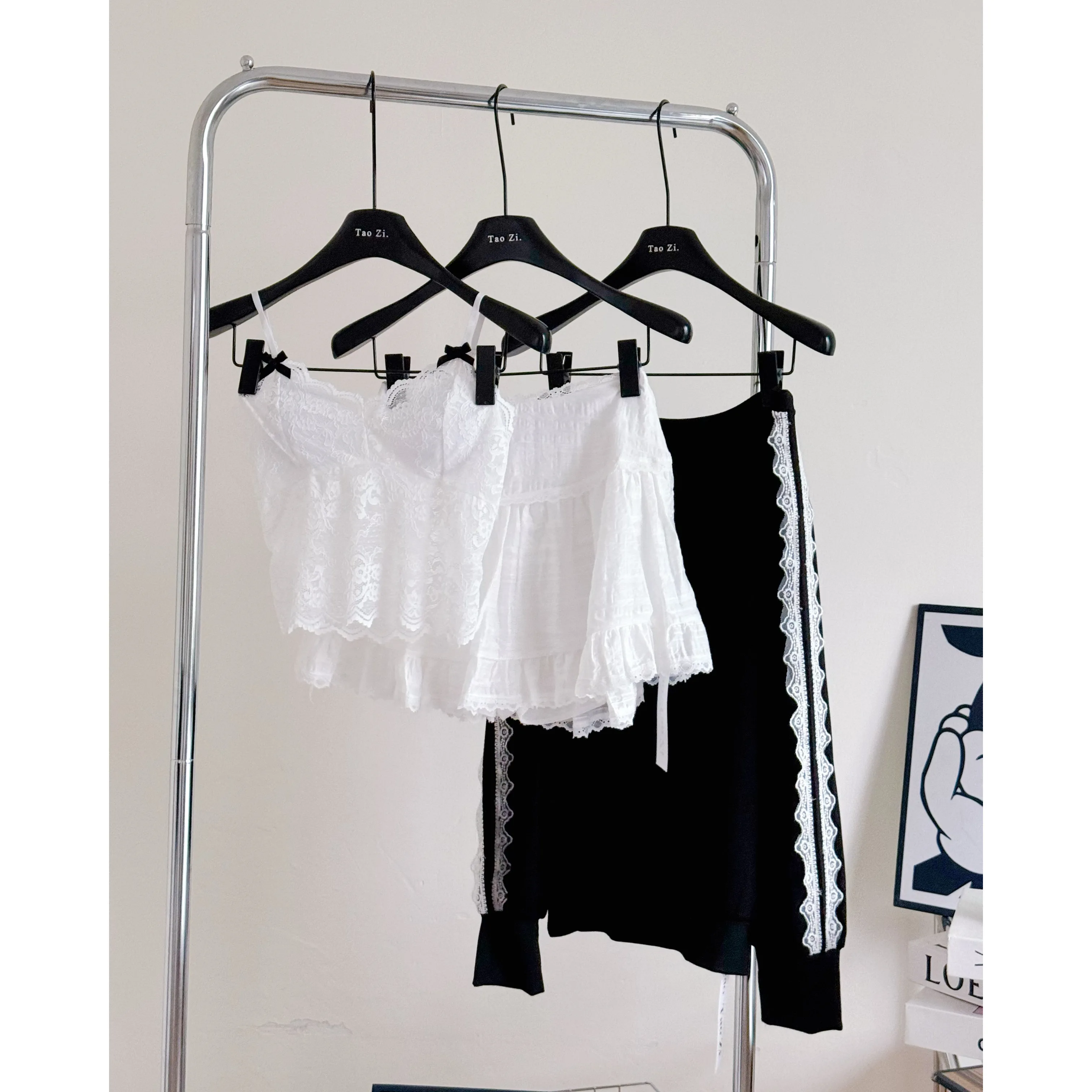 Женский костюм из 3 предметов черный готический свитшот винтажный комплект