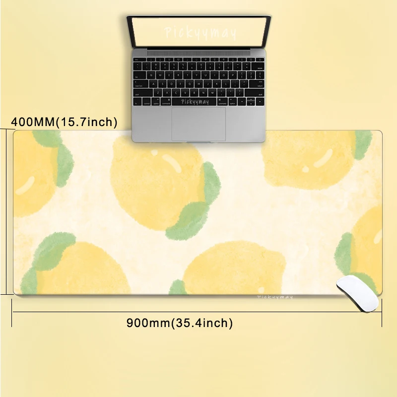 

Lemon Mouse Pad Cute Pc Keyboard Rubber Deskpad Xxl Kawaii Rugs Desk Mat Large Laptop Desktop Carpet For Student Table Mat