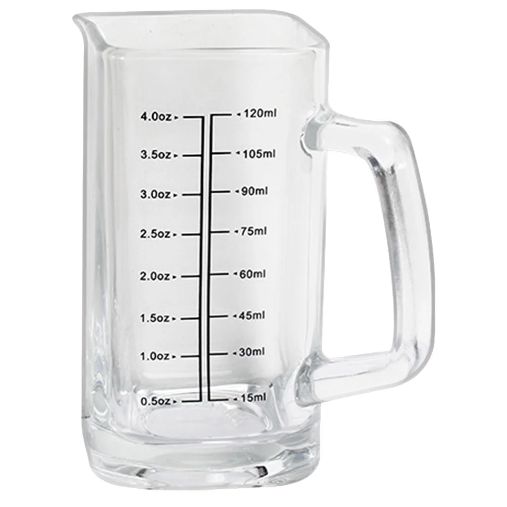 

Glass Measuring Cup Double Spout Milk Pitcher Glass Coffee Cup Measuring Ounce Drinking Bakery Supplies Graduated
