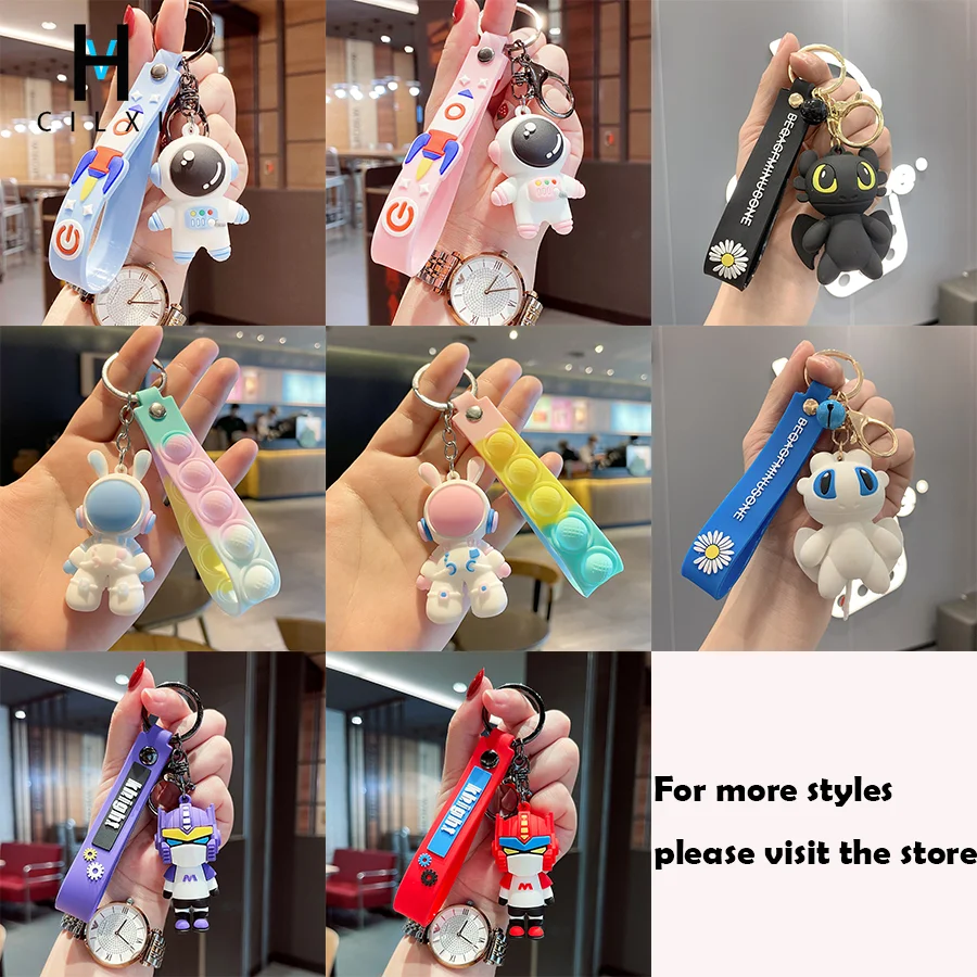 

Cartoon Doll Keychain Mobile Phone Ornament Vhcilxi Cute Cartoon Character Keychain Phone Charm Lanyard for Keys Cute Lanyard