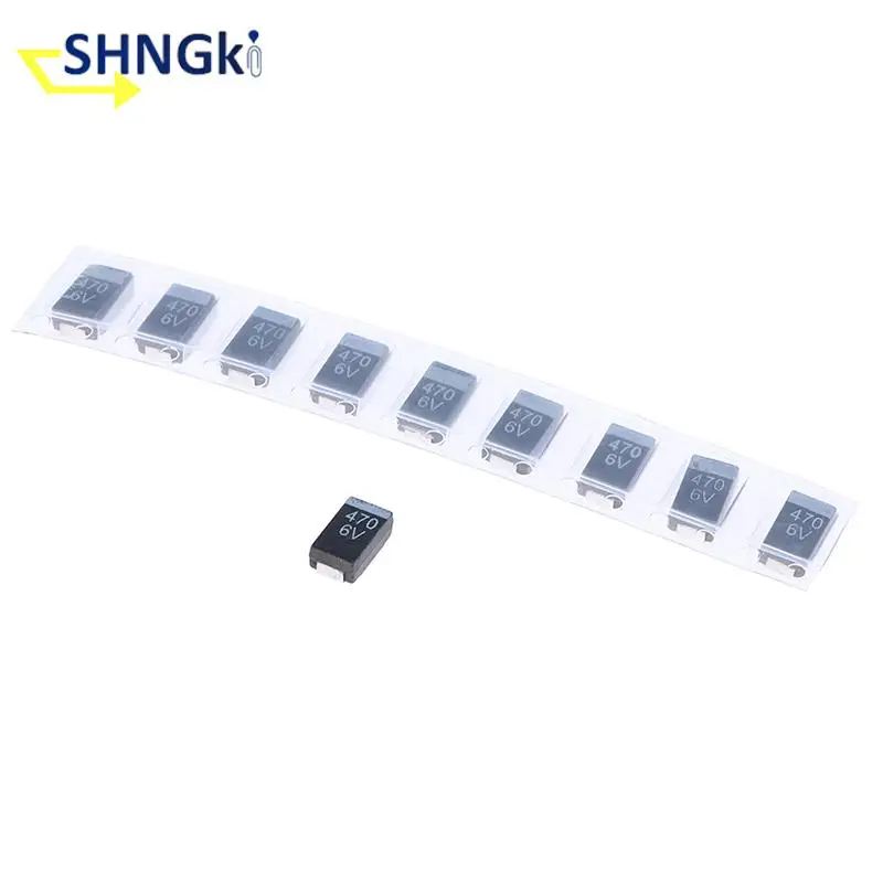 10 шт. мини 470 в мкФ 477J мкФ 6 в D7343 Тип D танталовый конденсатор NEC Черный Новинка оптовая продажа