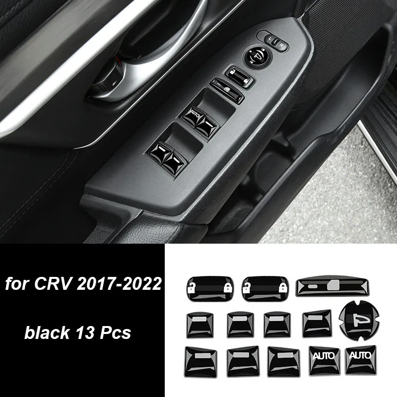 

Подходит для Honda CRV CR V 2017 2018 2019 2020 2021 2022, силиконовая наклейка, кнопка переключения оконного стекла, клейкая наклейка, коврик