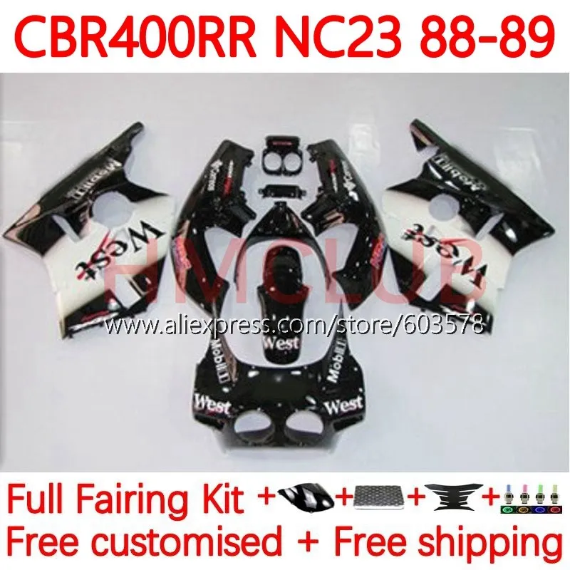 

CBR400RR For HONDA NC23 CBR 400RR 400 RR CBR400 CC 1988 1989 1990 1991 1992 1993 88 89 90 91 92 93 Fairing 130No.16 black west