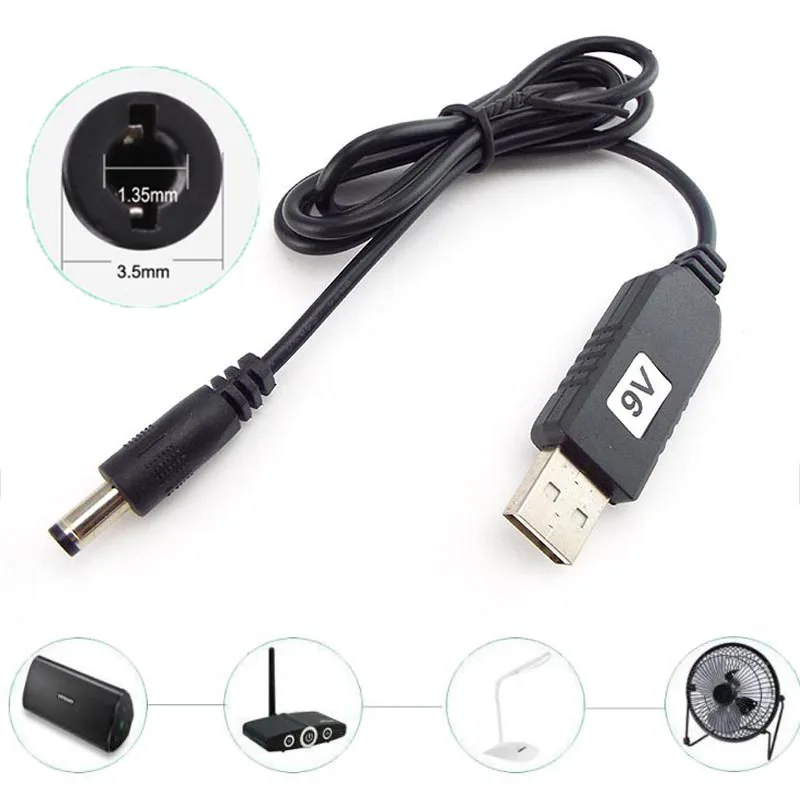 DC 9V USB Step UP Booster Cable Connector 5 мм * 2 1 Разъем адаптера питания Тип A Boost Line для