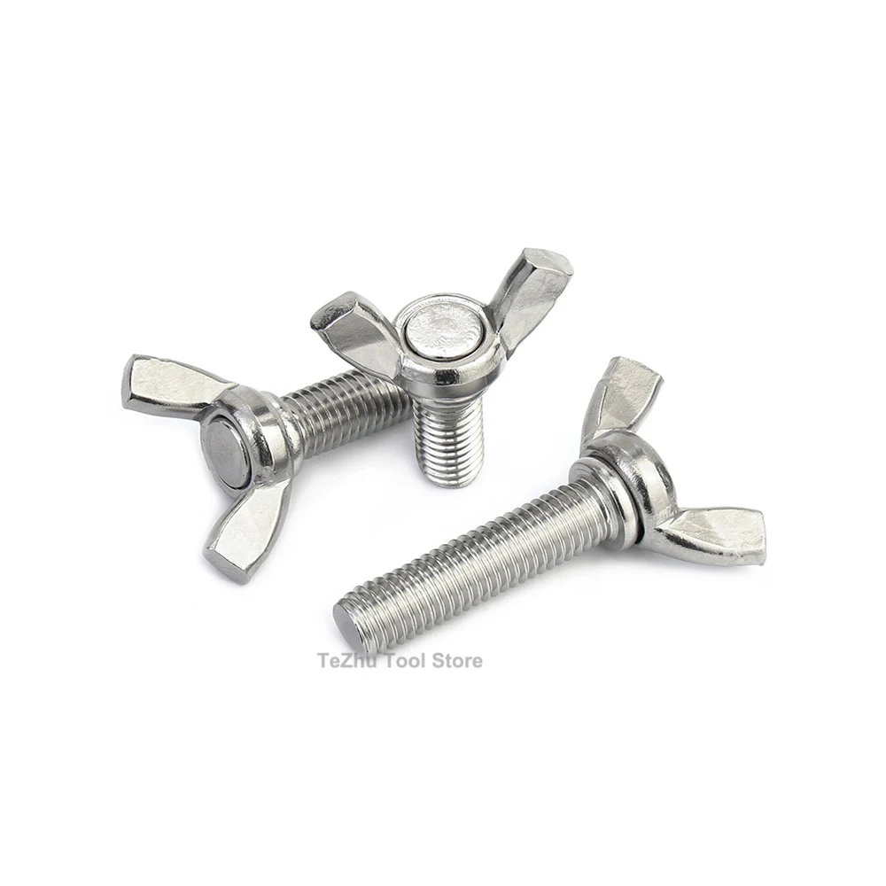 Болт с крылом-бабочкой ручная затяжка винт головкой большим пальцем нержавеющая