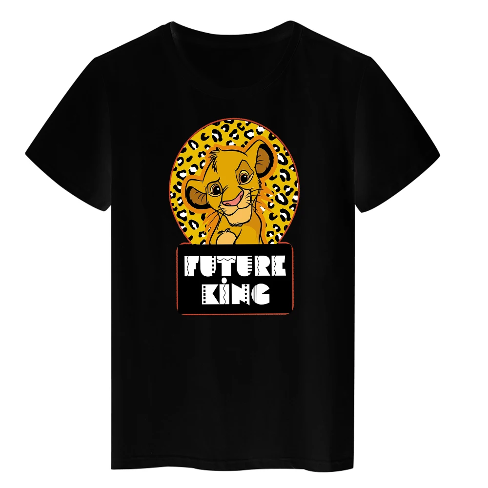 

Future King Simba Graphic Tee Shirt Womens Disney The Lion King Clothes European Style Harajuku Black High Street Tops Dropship
