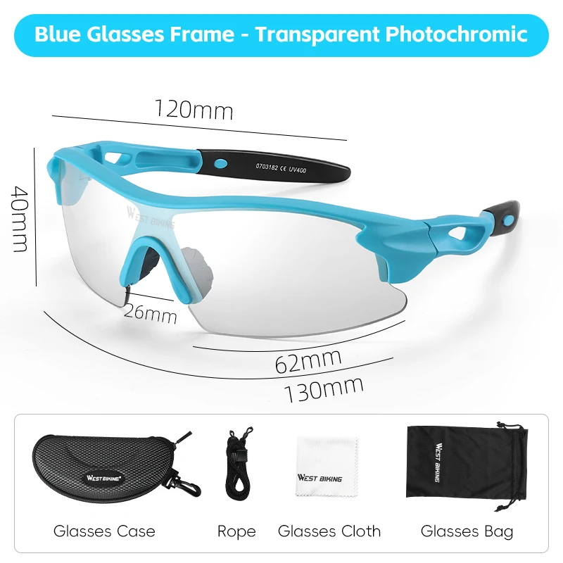 Велосипедные очки WEST BIKING детские фотохромные солнцезащитные для подростков