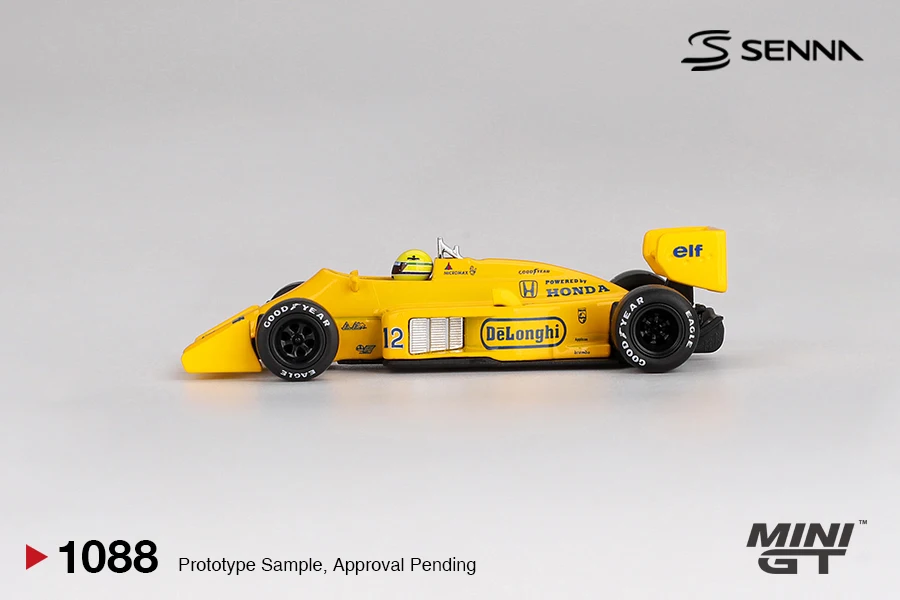 Фото MINIGT 1/64 Lotus 99T # Металлическая модель автомобиля Ayrton Senna 1987 года, победитель Гран-при Монако, MGT01088-CH, игрушка для детей, для мальчиков №4