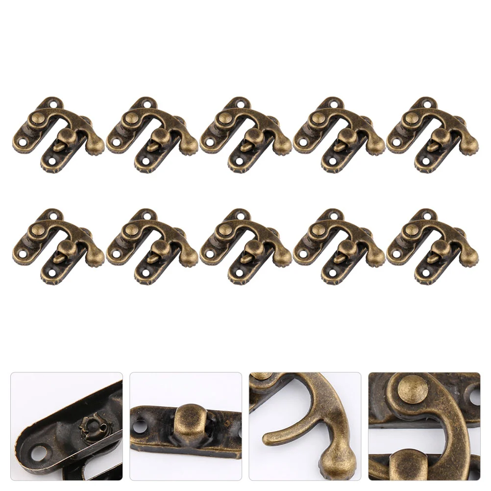 

25 Pcs Wooden Cabinets Buckle Lock Metal Right Latch Horn Box Hook Iron