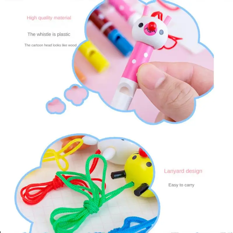 1 ~ 10 шт. разноцветные деревянные мини-свистки для детей