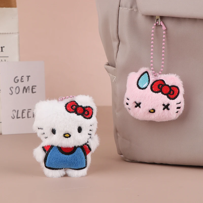 Милый плюшевый брелок Hello Kitty мультяшный Sanrio KT наклейка с именем кошки подвеска