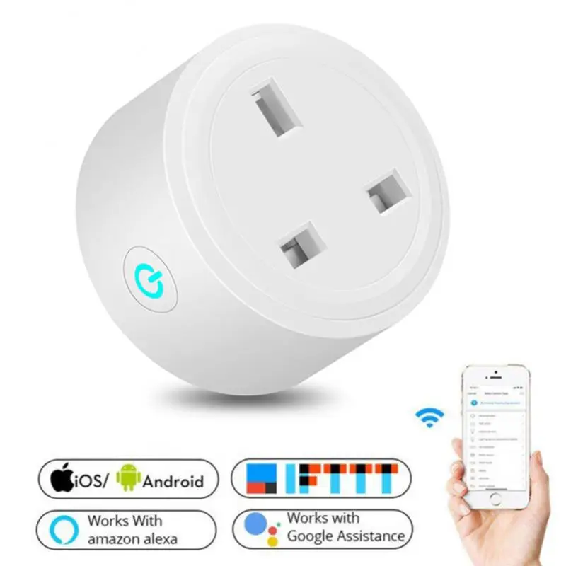 

WiFi Smart Plug 20A UK Socket Tuya Smart Life APP Work With Alexa Google Home Assistant Voice Control Power Monitor Timing