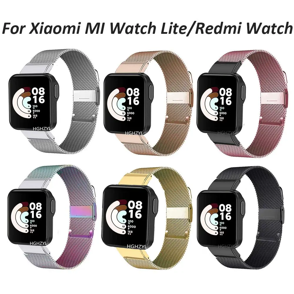 

Smart Watch Metal Wristband Accessory Strap Stainless Steel Replacement Bracelet For Xiaomi Mi Watch Lite Redmi Watch