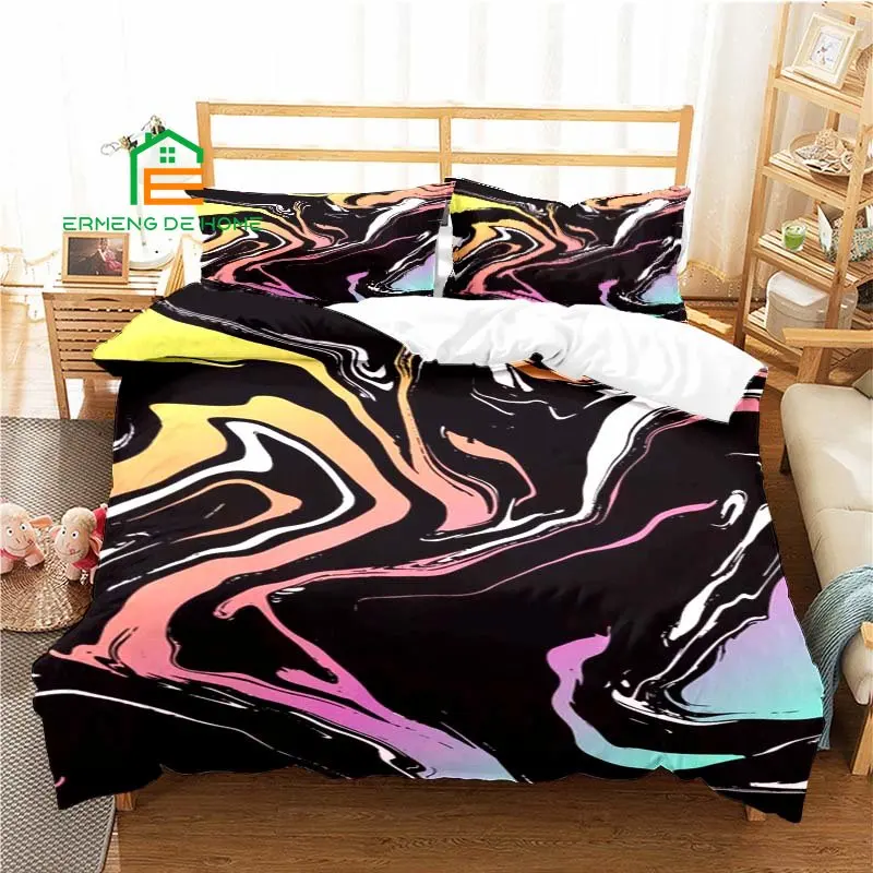 

Marble Pattern Duvet Cover Set Bedding for Aldult Kids Bed Set Game Quilt Cover Comforter Cover Bedding Set