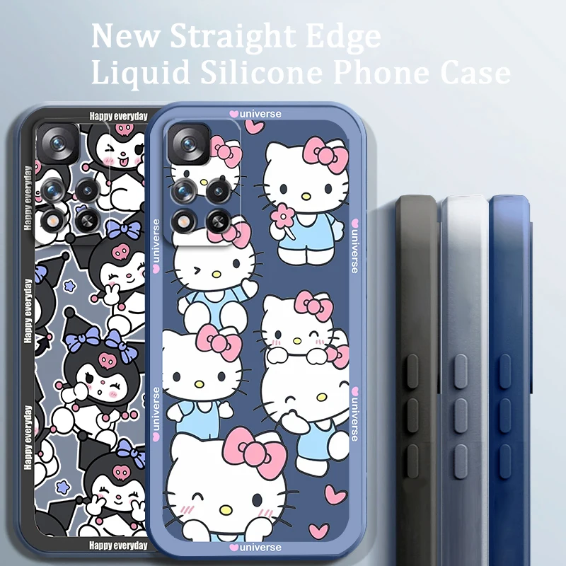 

Kulomi Cinnamoroll Kitty Liquid Rope Phone Case For Xiaomi Redmi Note 12 11 11S 11T 10S 10 9S 9T 9 Pro Speed Plus 5G Cover