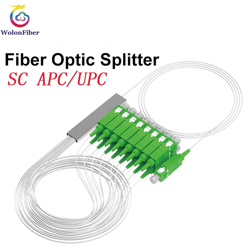 

1x16 Mini Fiber Optic PLC Splitter Steel Tube Type SC/APC SC/UPC 1M 0.9mm Fiber Optic Splitter