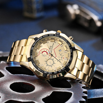 Watch for Men Business Fashion Casual Waterproof Stainless Steel Quartz Mens Wristwatches-36645