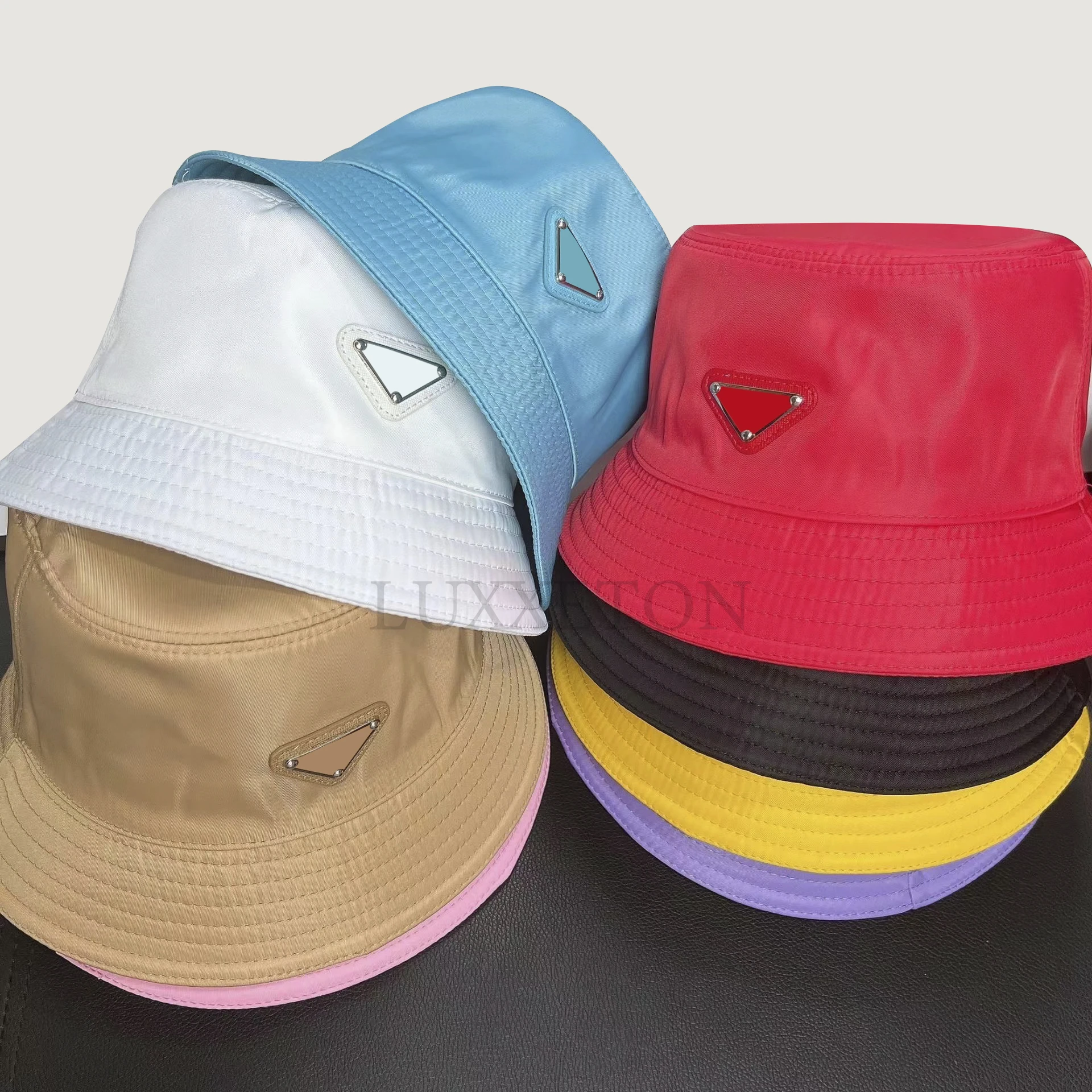 

New Brand Unisex Nylon Bucket Hats Women Sunscreen Panama Men Pure Color Sunbonnet Fedoras Outdoor Fisherman Beach Cap