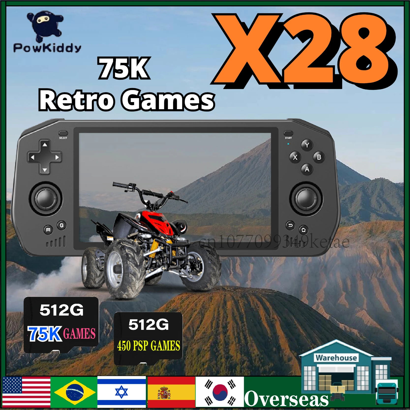 

Powkiddy X28 Open Source Handheld Game Consoles 5.5Inch Touch IPS Screen Android 11 PSP PS2 HD TV OUTPUT Retro Game Machine GIFT