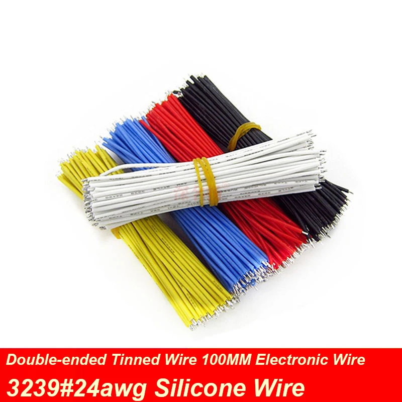 

10 Root 10cm Double-ended Tinned Wire Electronic Wire 3239#24awg Silicone Lead Connection Wire