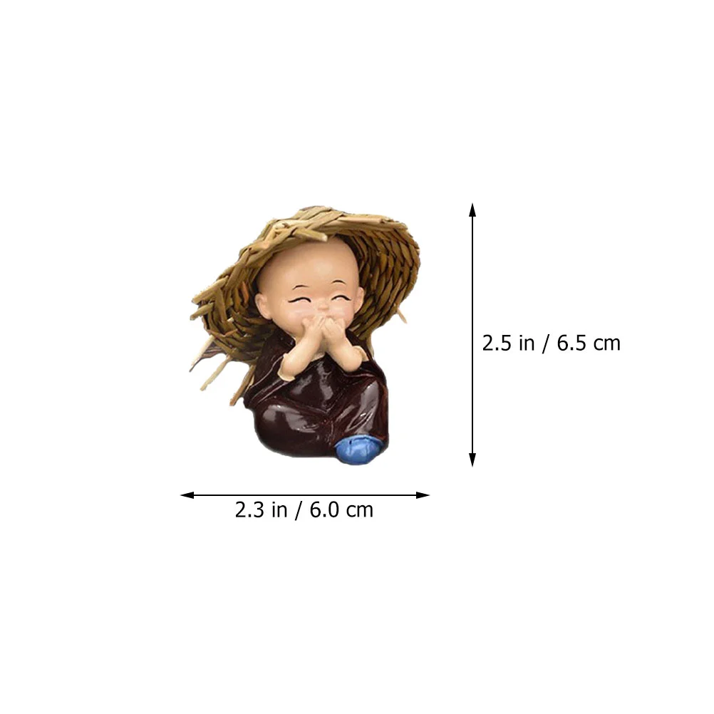 4 шт. украшения Маленький монах декоративные фигурки поделки из смолы