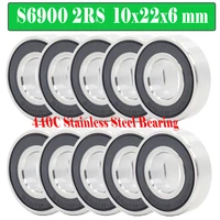 10pcs s6900rs bearing 10226 mm abec 3 440c stainless steel s 6900rs ball bearings 6900 stainless steel ball bearing