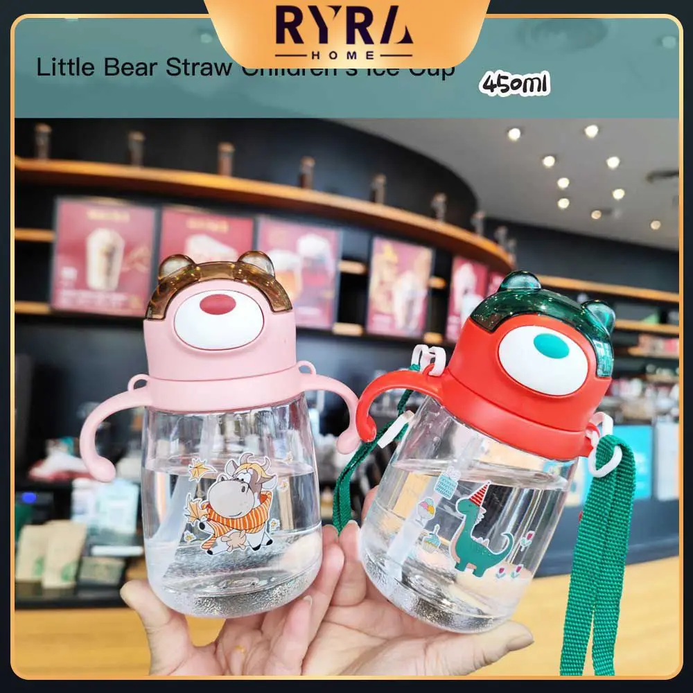 

450ml Water Cup Hot Water Carrying Cups Outdoor Little Animals Drinking Bottle Water Bottles For Girls 12.7x15.7cm Juice Cups