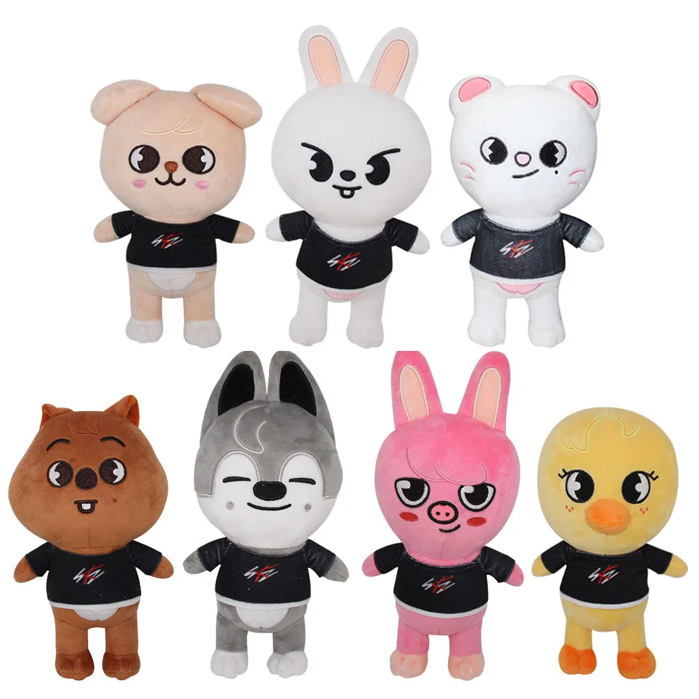 

Skzoo-peluches de animales de dibujos animados para niños y adultos, juguetes de peluche de 26cm, muñeca Bbokari Leebit Wolf Cha
