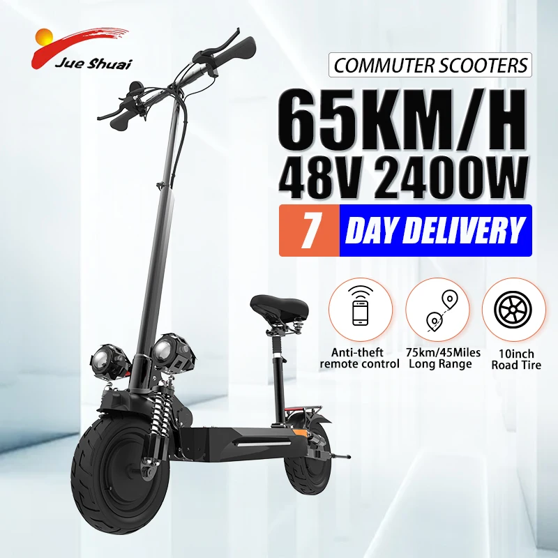 Электрический скутер с двойным приводом 2400 Вт 65 км/ч