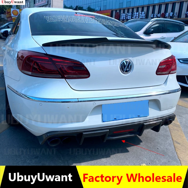 

Для Volkswagen VW CC 2013 2014 2015-2017 Автомобильный задний бампер диффузор спойлер защита для заднего бампера задние боковые разветвители губа