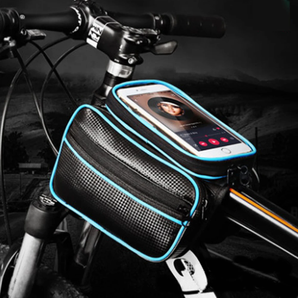 

Водонепроницаемая велосипедная сумка для телефона с сенсорным экраном спереди, сумка для горного велосипеда, велосипедная сумка, верхняя п...