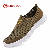 hot sale men sneakers mesh breathable shoes man loafers slip on big 47 male casual shoes mens tennis shoes zapatillas hombre